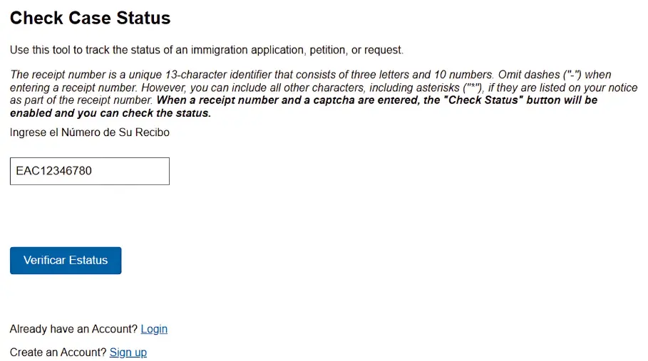 USCIS Receipt Number